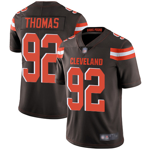 Cleveland Browns Chad Thomas Men Brown Limited Jersey #92 NFL Football Home Vapor Untouchable